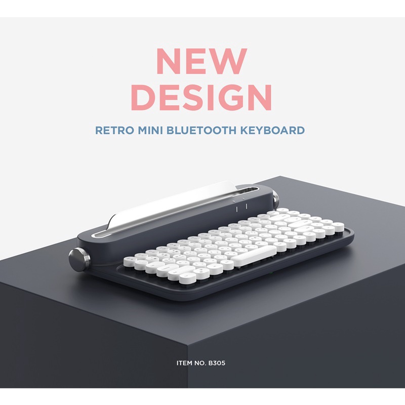 [Actto] B305 Korean keyboard Retro Mini Bluetooth Keyboard 5colors