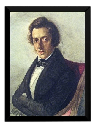 Lindo Quadro Chopin Musica Classica Sala / Quarto P7322