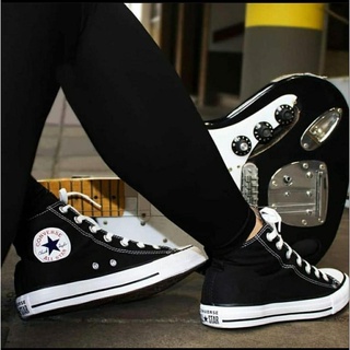 All star hot sale preto botinha