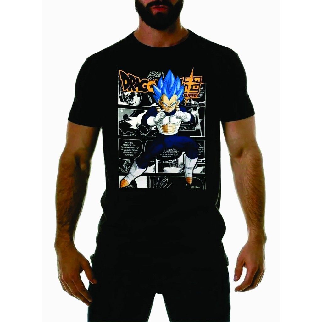 Camiseta Vegeta Super Saiyajin Blue - Dragon Ball Super - Unissex