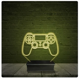 Led Luminária Acrílico Abajur - PS4 Playstation controle