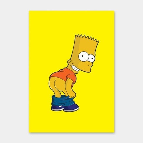 Quadrinhos 30x40 Bart Simpson Mostrando a Bunda | Shopee Brasil