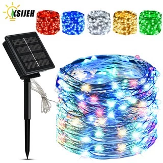 Lâmpada solar de led, 10m, 20m, 30m, área externa, fita de iluminação, fada, fim de ano, natal, festa, decoração, jardim, à prova d'água, luzes