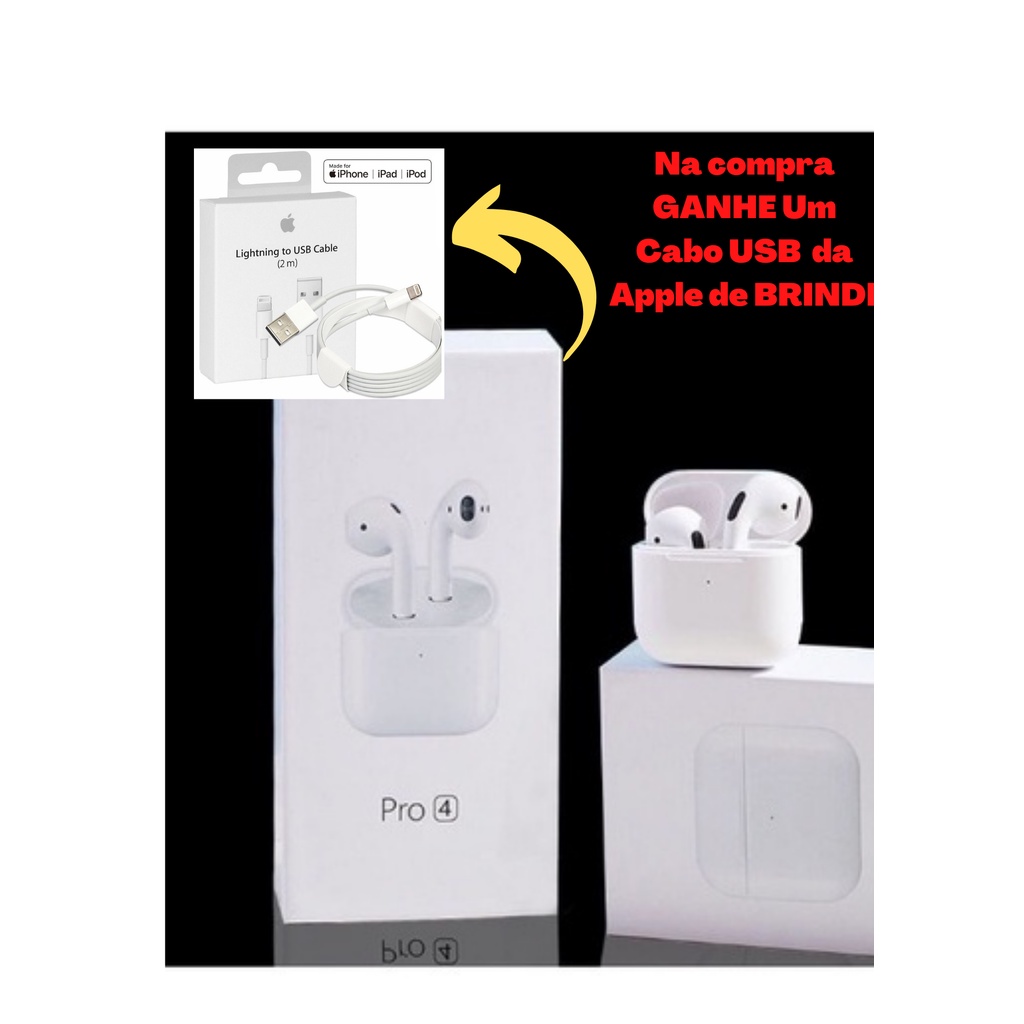 Écouteurs Bluetooth True Wireless Air Pro 4 - HiFi, Micro, 24h Autonomie, Blanc