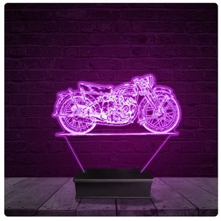 Luminária e Abajur Acrílico Led - Moto Café Racer 02