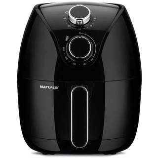 Fritadeira Elétrica Air Fryer Multilaser 110V Sem Óleo AR 4 Litros 1500W Até 300°C CE221 Preto