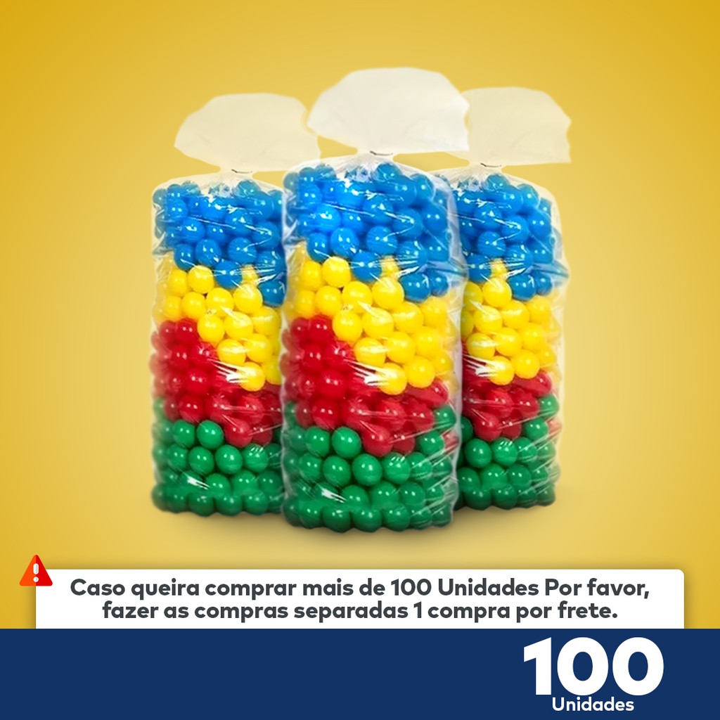 Bolinhas Coloridas saco com 100 unidades