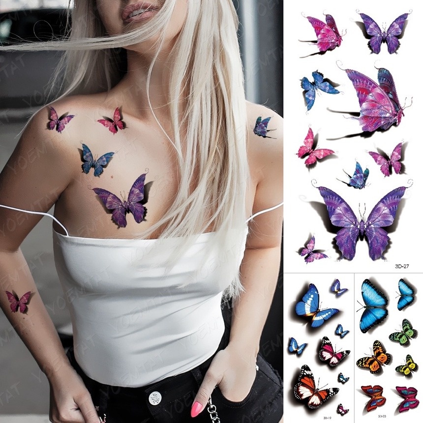 Adesivo de tatuagem luminoso à prova d'água, tatuagens temporárias  fluorescentes para festa de festival de música, dançarina de flor de cobra  borboleta em padrão de planeta - Temu Portugal
