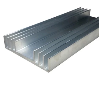 Dissipador Calor Alumínio 8,6cm Largura x 2cm altura com 10cm Comprimento