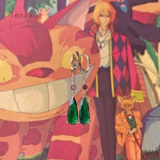 1 Par Brinco Howl 's Moving Castle Studio Ghibli (Gancho / Clip / Stud / Hoop Type)
