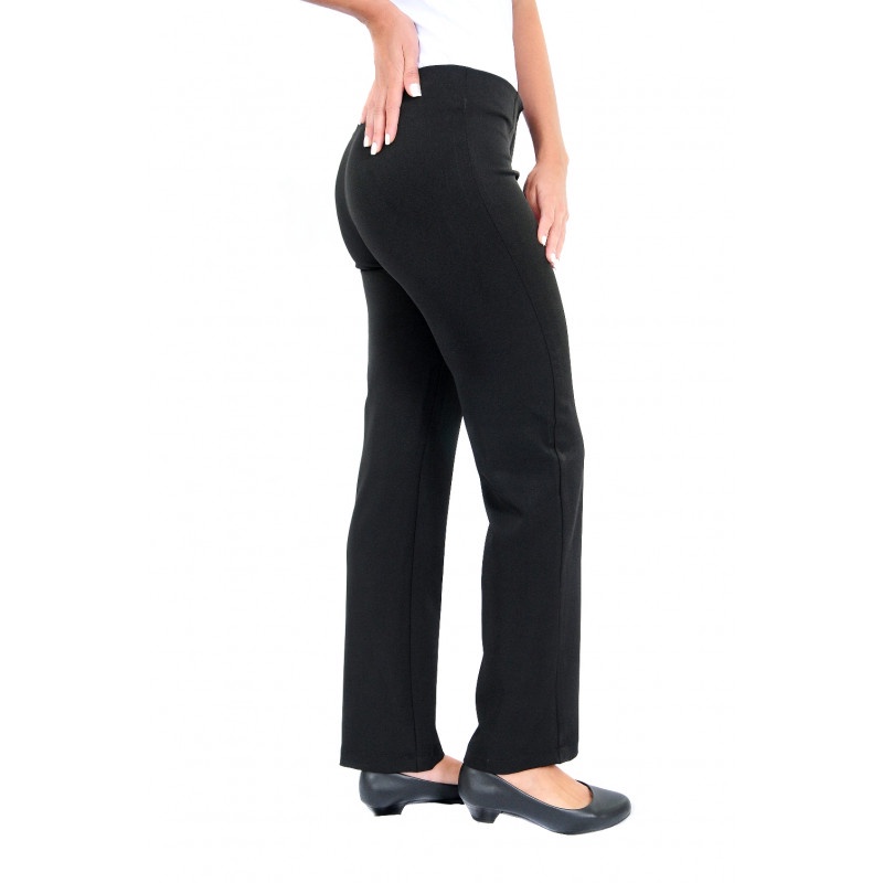 Calça feminina social casual com bolso passa fácil com elastano uniforme  secretária direto da fábrica