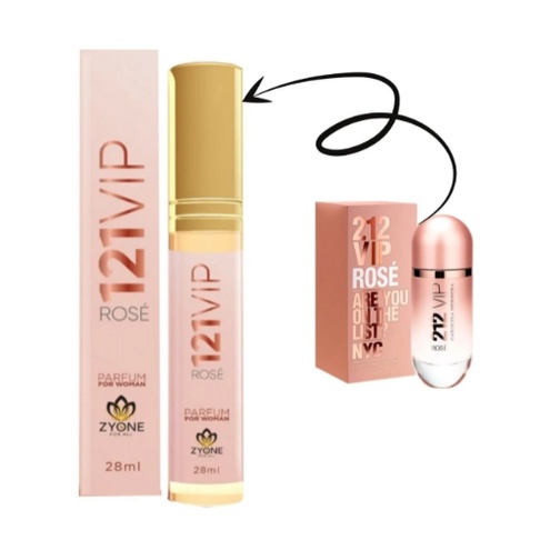 Perfume Feminino Zyone - 121 Vip Rosé - Eau De Parfum - 28ml - Alta ...