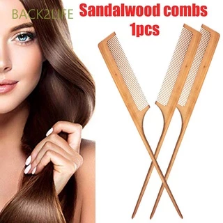 Escova De Cabelo Pente De Madeira De Alta Qualidade Para Salão De Beleza / Escova De Cabelo Profissional Antiestática Portátil / Pente De Ponta / Cauda Fina / Multicolorido