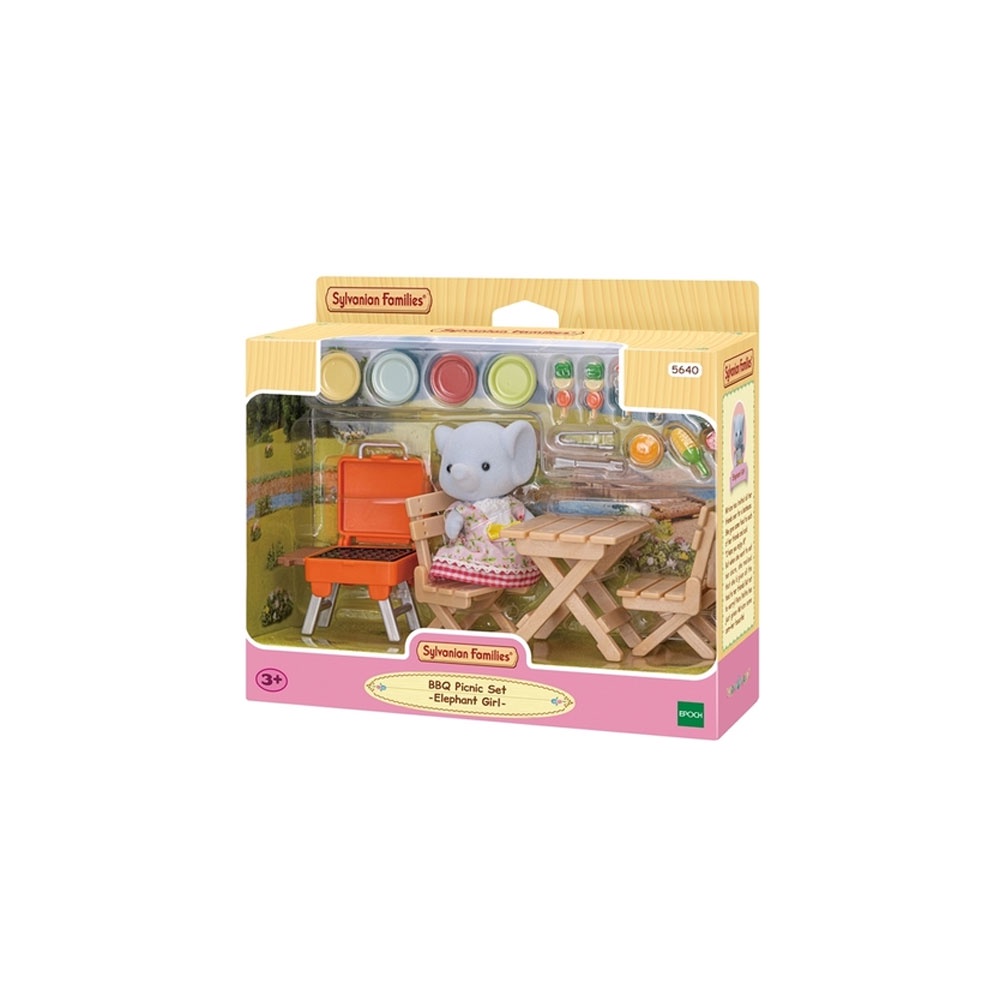 Sylvanian Families Epoch Conjunto Piquenique e Churrasco Menina Elefante 5640