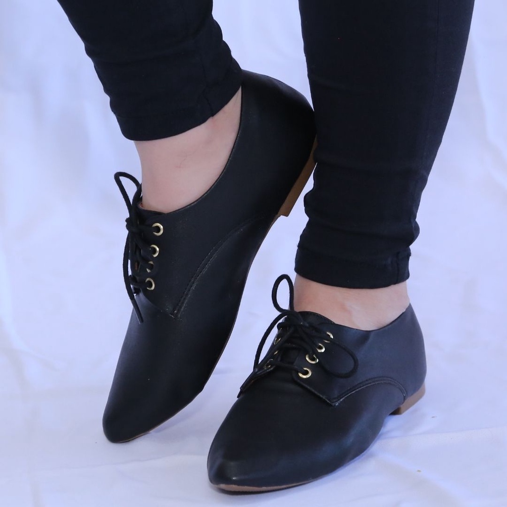 Sapato oxford Preto bico fino Sapato confortavel Shopee Brasil