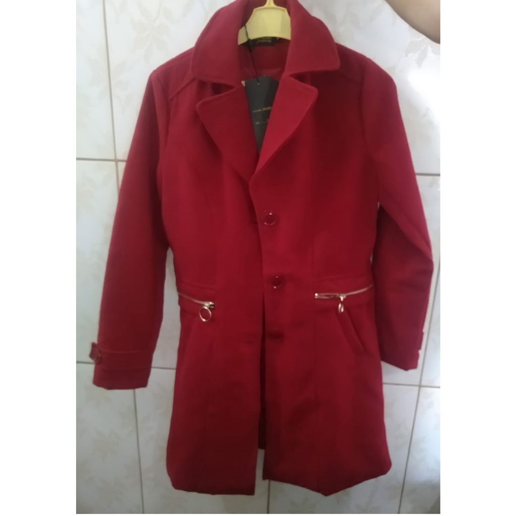 Casaco feminino 2024 inverno vermelho