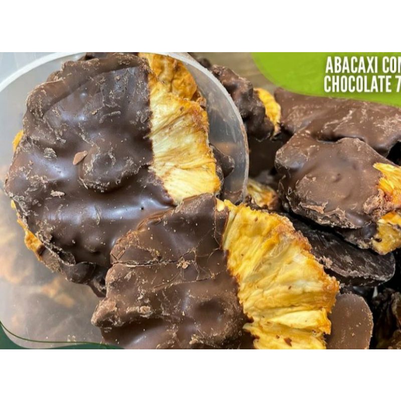 Abacaxi Desidratado com cobertura de chocolate 1kg