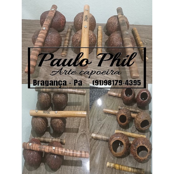agogô duplo de castanha do Pará