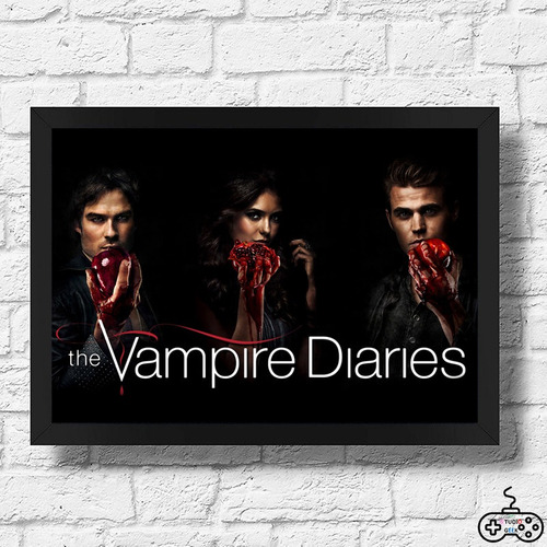 Quadro Decorativo Poster Serie Diarios De Um Vampiro Emoldurado 30x42cm em  Promoção na Americanas