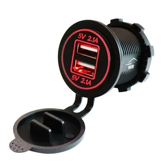 Tomada Carregador USB veicular 4.2a (duas Saídas 2.1a) - Substitui O Acendedor | Carrega Mesmo Usando O Waze
