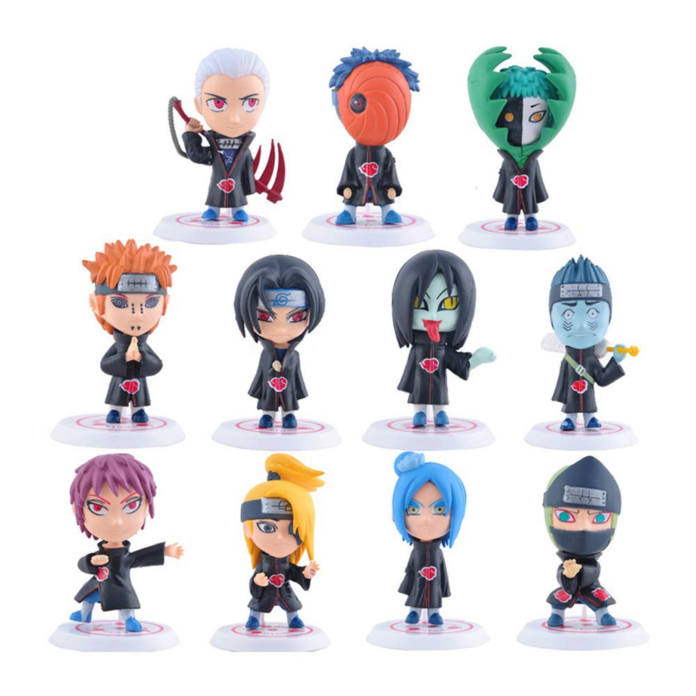 Kit Akatsuki Naruto 11 Personagens 8 Cm - Pain - Konan - Itachi