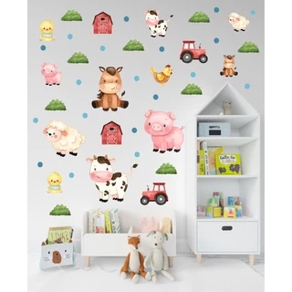 Kit Adesivo de Parede Fazendinha - Papel de Parede Infantil (MOD-097)