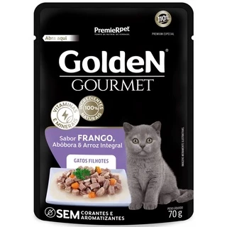 Sachê Golden Gourmet Gatos Filhotes sabor Frango 70g