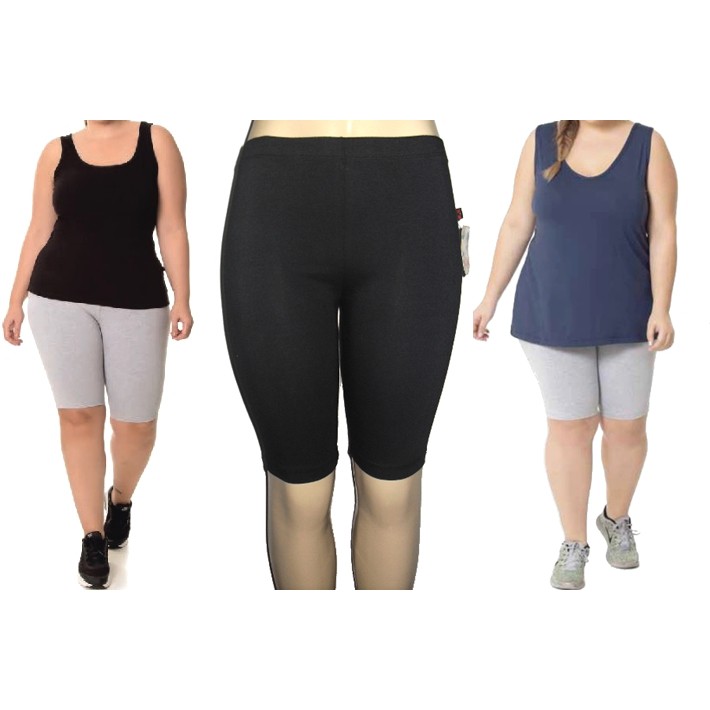 Bermuda de cotton lisa básica tecido grosso plus size grande até