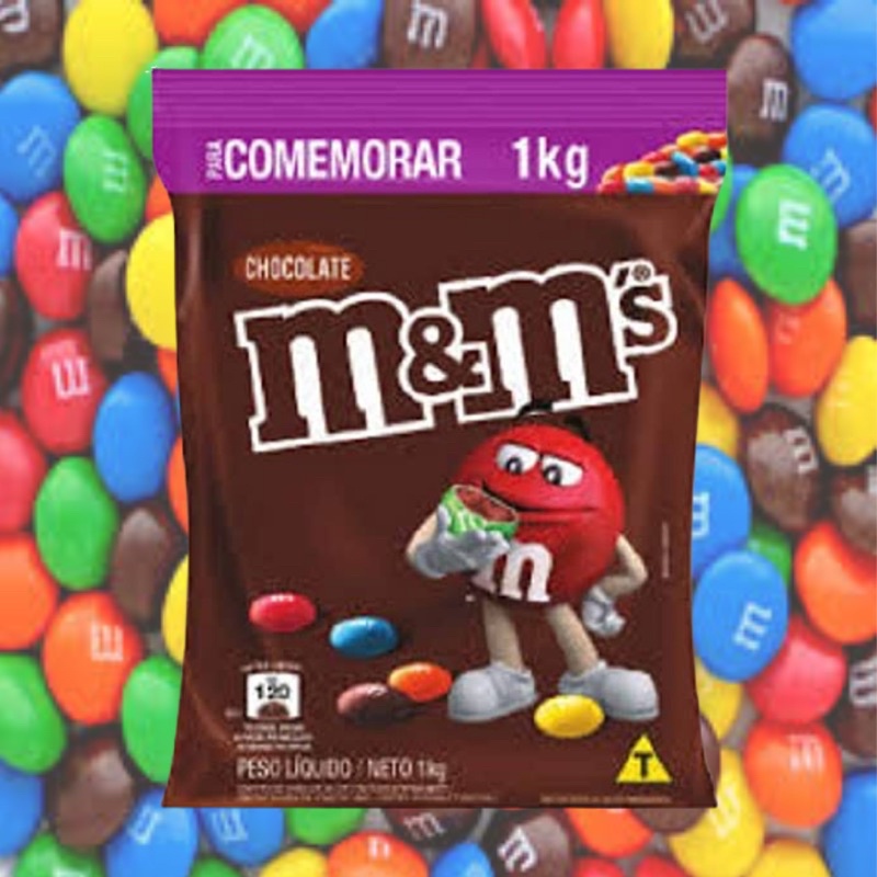 Pacotão M&M's MM 1kg Confeito de Chocolate ao leite