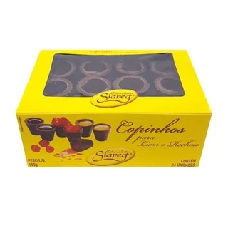 Copinho de chocolate p/ licor e recheio Siareg c/ 24un