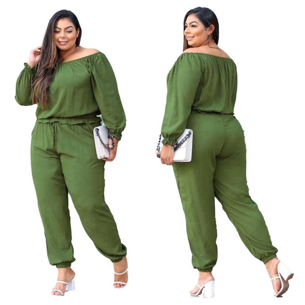 Conjunto de calça e 2024 blusa social plus size