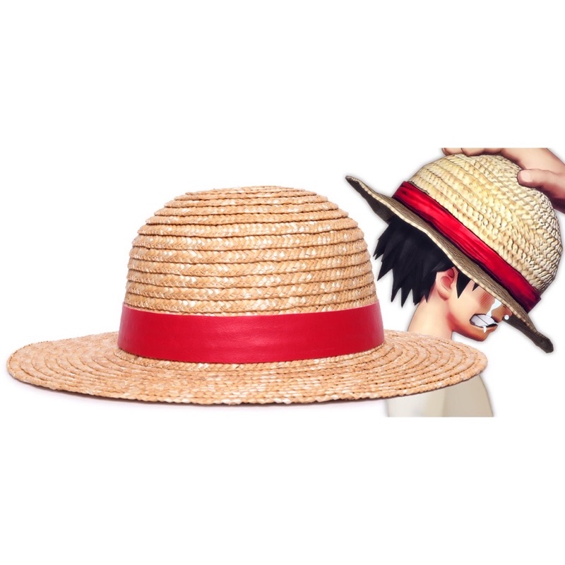 Chapéu Floppy Luffy One Piece Cosplay Palha Dourada
