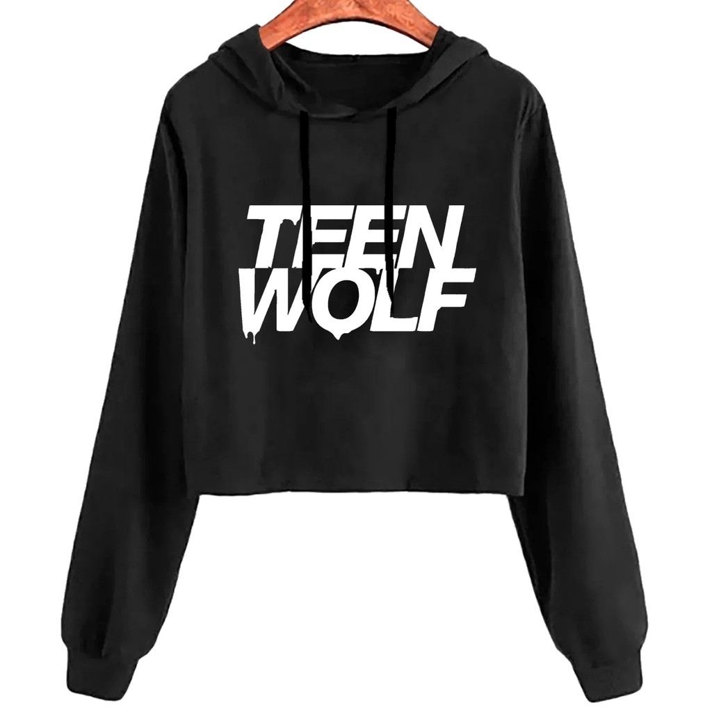 Cropped moletom feminino série teen wolf