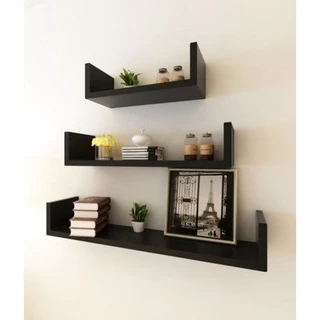 Kit 3 Prateleiras Modelo U - Organização De Ambientes MDF