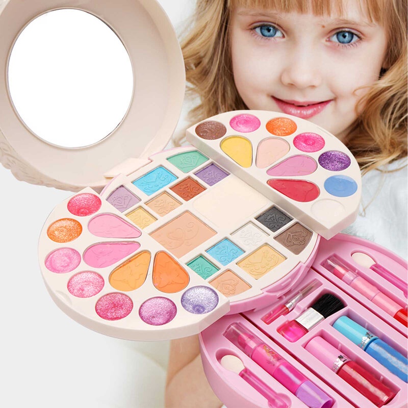 Crianças maquiagem cosméticos jogar caixa princesa maquiagem