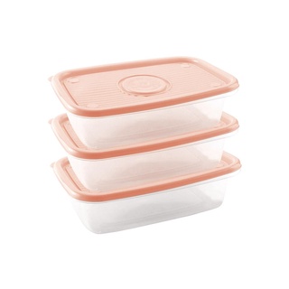 Conjunto de Potes Retangulares 1,2 L Pop 3 Unidades Vinho Malbec-Rosa Pastel/2022
