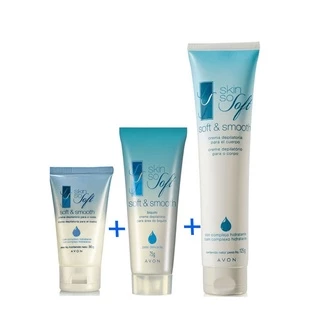 Avon Creme Depilatório Corpo 125 g + Biquíni 75 g + Rosto 30 g Skin So Soft.