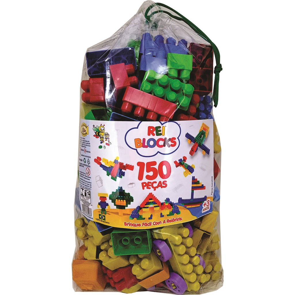 Multi Blocos com 100 Peças - Blocos de montar infantil - brinquedo para  estimular a imaginação