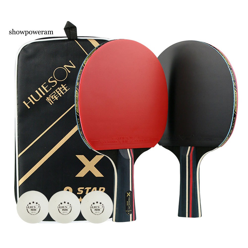 SP 2pçs Conjunto Raquete De Madeira Para Ping Pong/Tênis De Mesa Profissional Iniciante