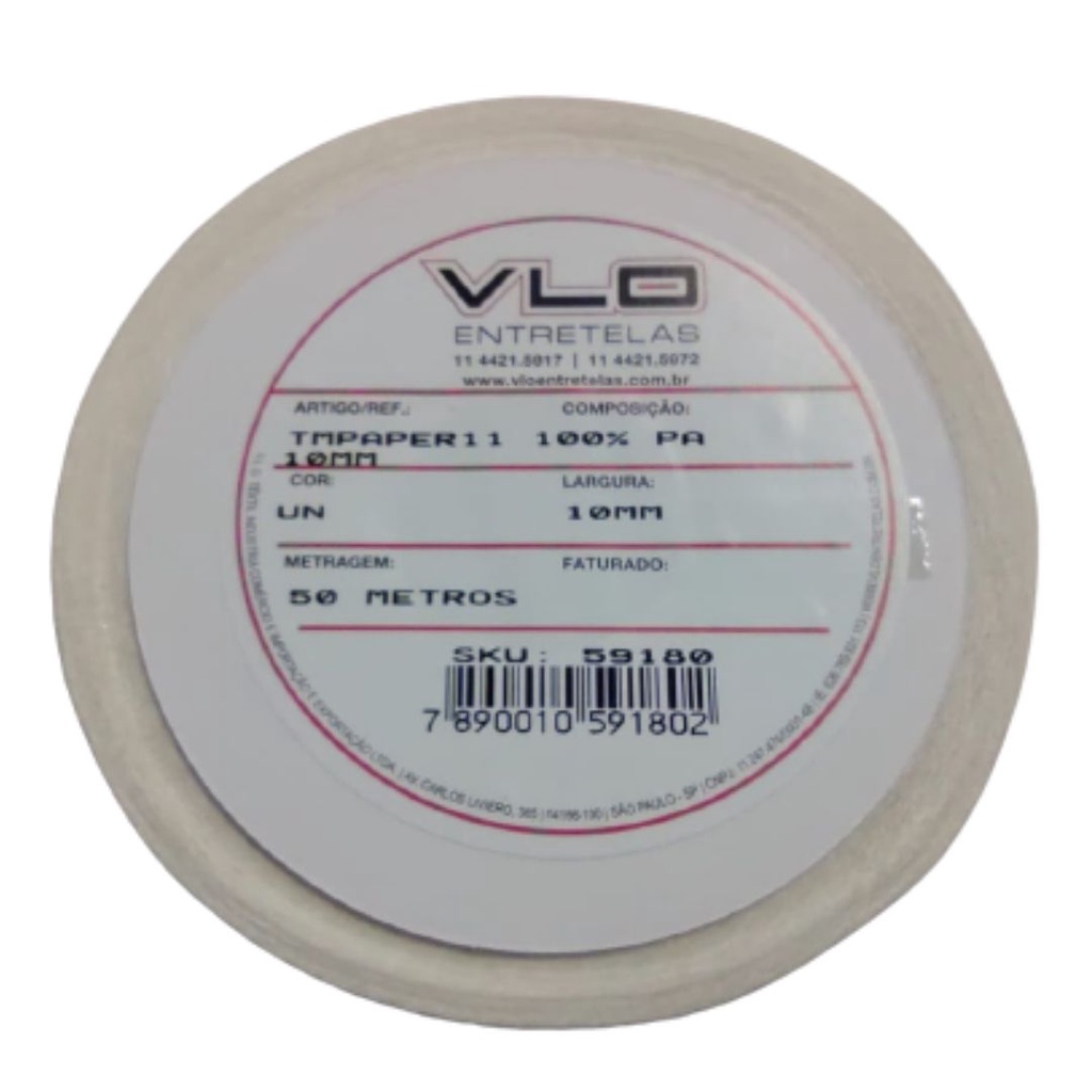 Entretela Tm Papper11 (10mm) Branco - Vlo Rolo Com 50 Metros | Shopee ...