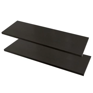 Kit 2 Prateleiras 50x30 MDF Preto com Suporte Flutuante Invisível