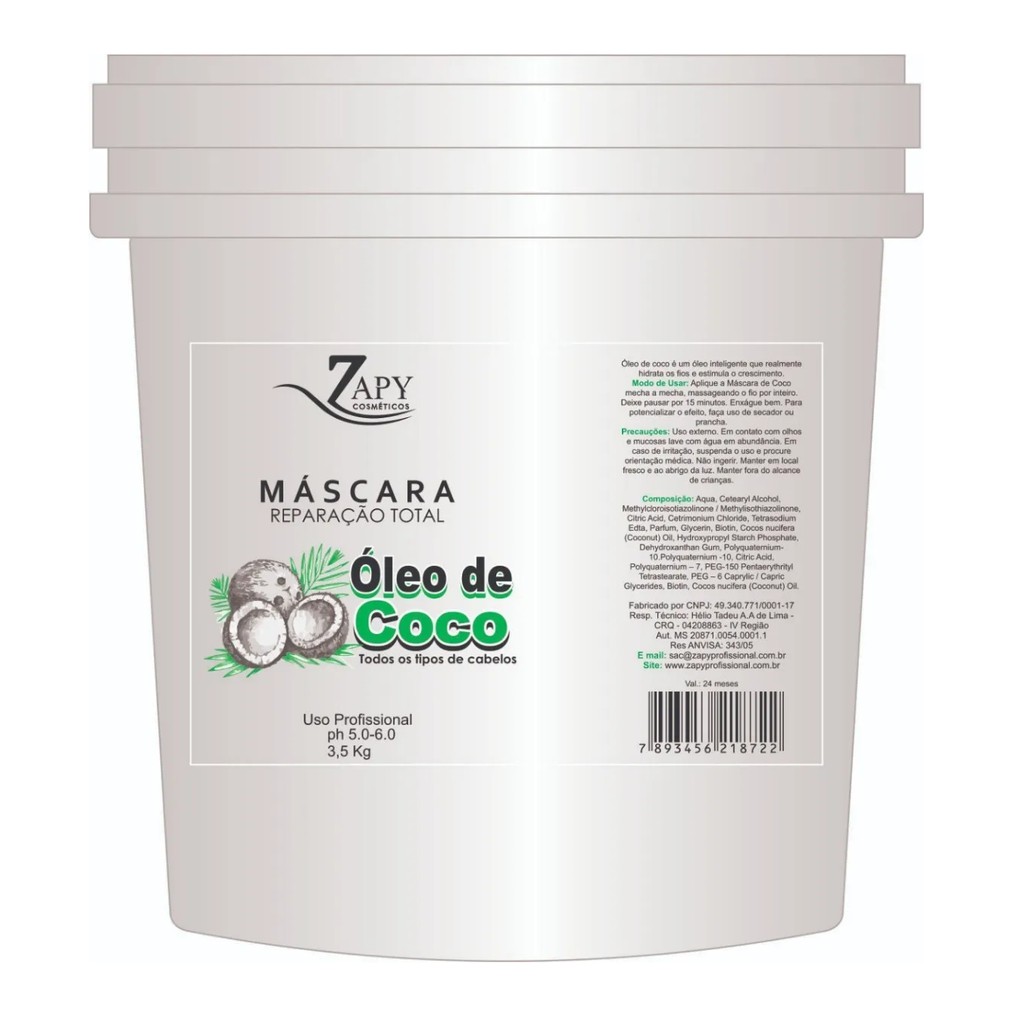 ＊coco＊様 Máscara capilar Óleo De Coco Zapyle 3.5kg linha nutrição | Shopee