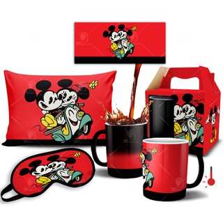 Caneca Mágica + Kit personalizado Mickey e Minnie DIsney