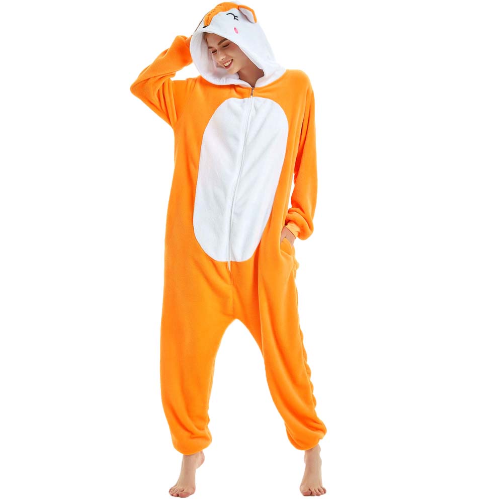 Hstyle Onesies Unisex Adulto – Pigiama Kigurumi Morbido In Pile Con Cappuccio, Costume Animale Per Cosplay E Divertimento - 4