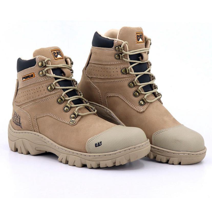 Coturno Bota Masculina Caterpillar Confortável AM004 Marrom