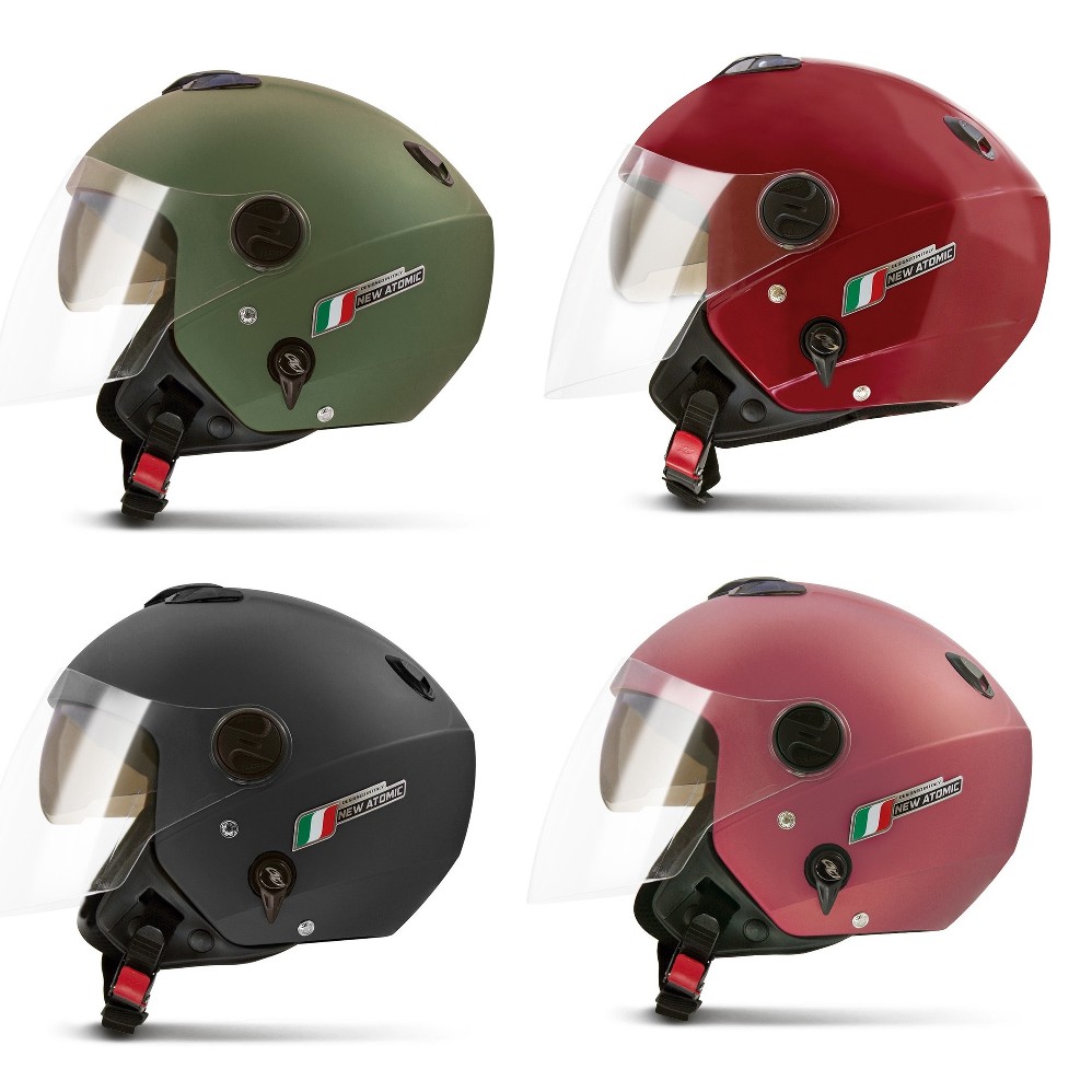 Capacete Aberto Moto ProTork New Liberty Three 3 Elite Viseira Fumê  Masculino Feminino Universal - Vermelho