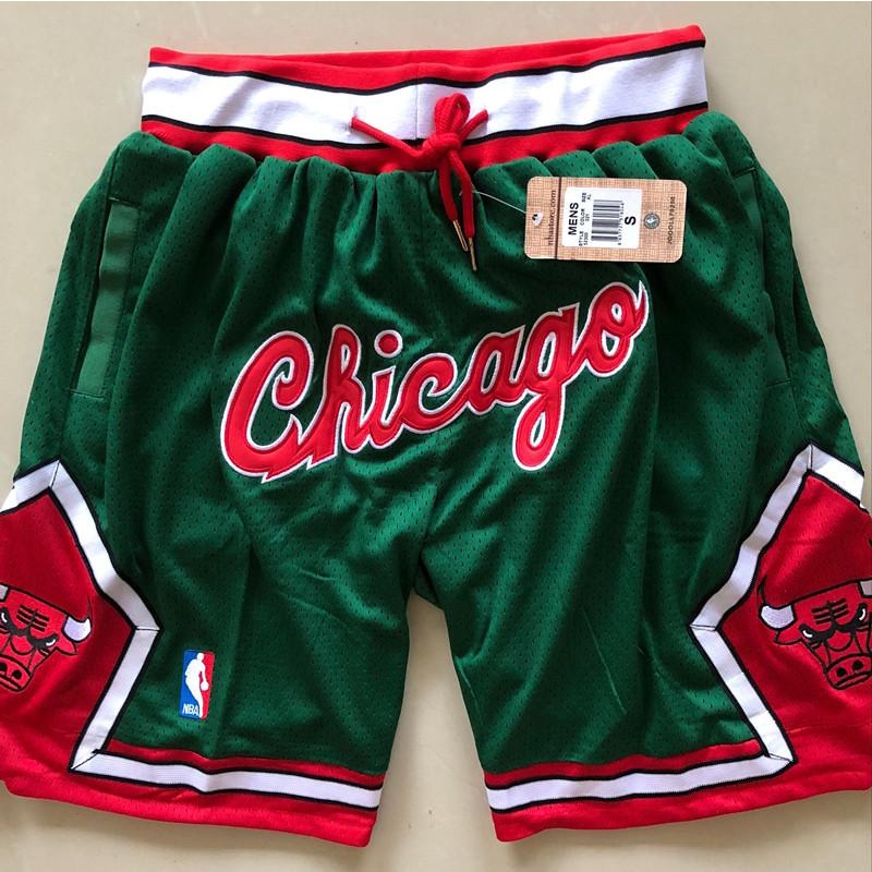 Calções De Basquete Masculino Nba Shorts Chicago Bulls Just Don Jersey Shorts Verdes