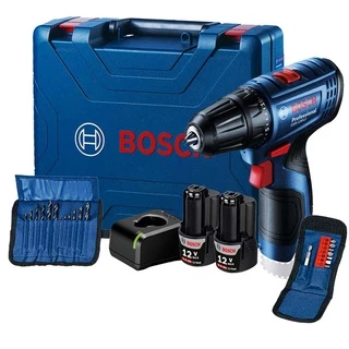 Parafusadeira GSR 120-LI Bosch Furadeira 12V com Brocas e Bits 2 Baterias Carregador e Maleta