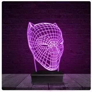 Luminária e Abajur Acrílico Led - Pantera Negra