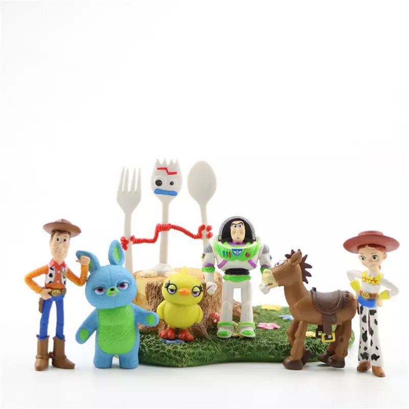 Bonecos Toy Story Miniaturas Toy Story Kit Com Personagens Garfinho Woody Buzz Jessie